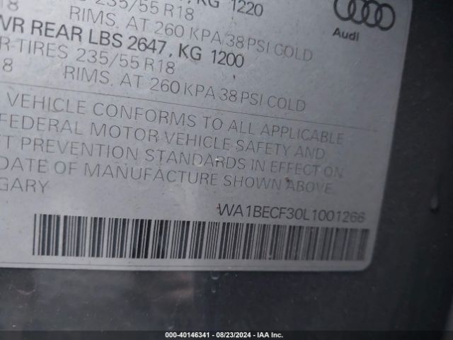 Photo 8 VIN: WA1BECF30L1001266 - AUDI Q3 