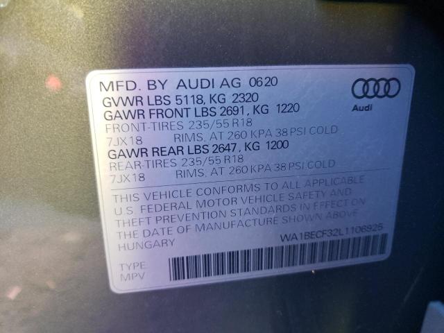 Photo 9 VIN: WA1BECF32L1106925 - AUDI Q3 PREMIUM 