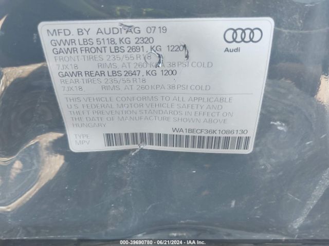 Photo 8 VIN: WA1BECF36K1086130 - AUDI Q3 