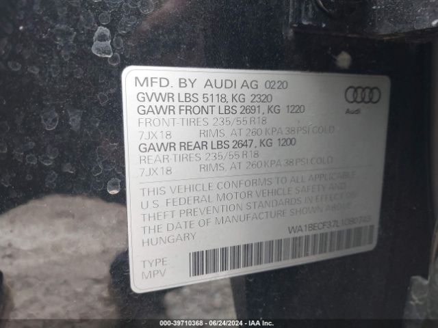 Photo 8 VIN: WA1BECF37L1080743 - AUDI Q3 