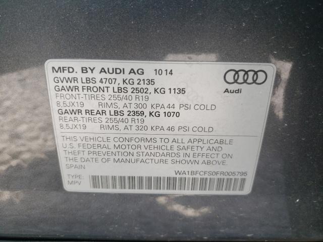 Photo 9 VIN: WA1BFCFS0FR005795 - AUDI Q3 PREMIUM 