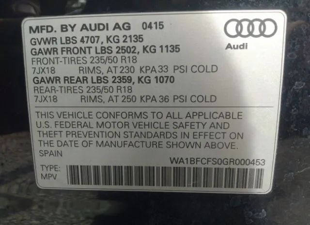 Photo 8 VIN: WA1BFCFS0GR000453 - AUDI Q3 