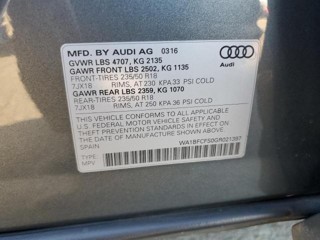 Photo 12 VIN: WA1BFCFS0GR021397 - AUDI Q3 PREMIUM 