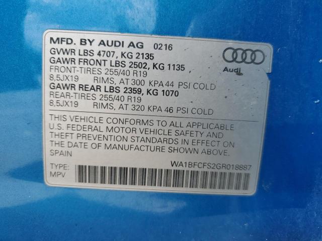 Photo 13 VIN: WA1BFCFS2GR018887 - AUDI Q3 PREMIUM 