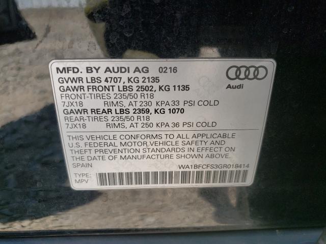 Photo 9 VIN: WA1BFCFS3GR018414 - AUDI Q3 PREMIUM 