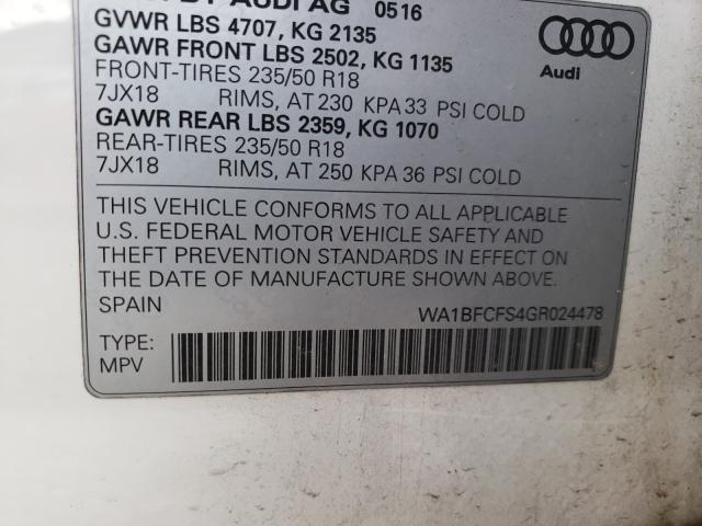 Photo 9 VIN: WA1BFCFS4GR024478 - AUDI Q3 