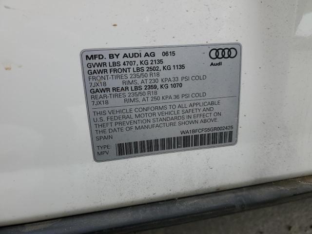 Photo 12 VIN: WA1BFCFS5GR002425 - AUDI Q3 PREMIUM 