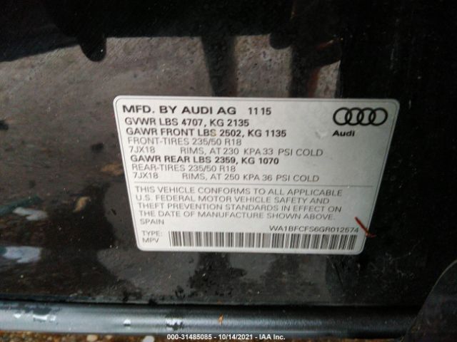 Photo 8 VIN: WA1BFCFS6GR012574 - AUDI Q3 