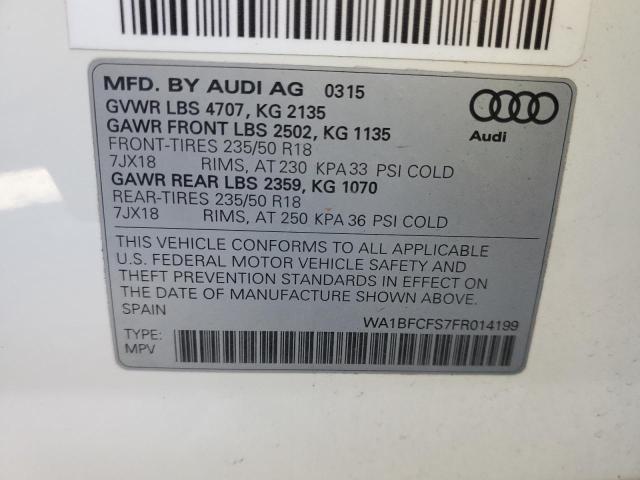 Photo 12 VIN: WA1BFCFS7FR014199 - AUDI Q3 PREMIUM 