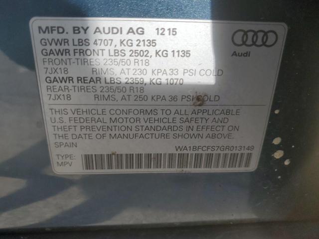 Photo 12 VIN: WA1BFCFS7GR013149 - AUDI Q3 