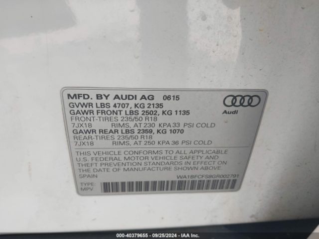 Photo 8 VIN: WA1BFCFS8GR002791 - AUDI Q3 