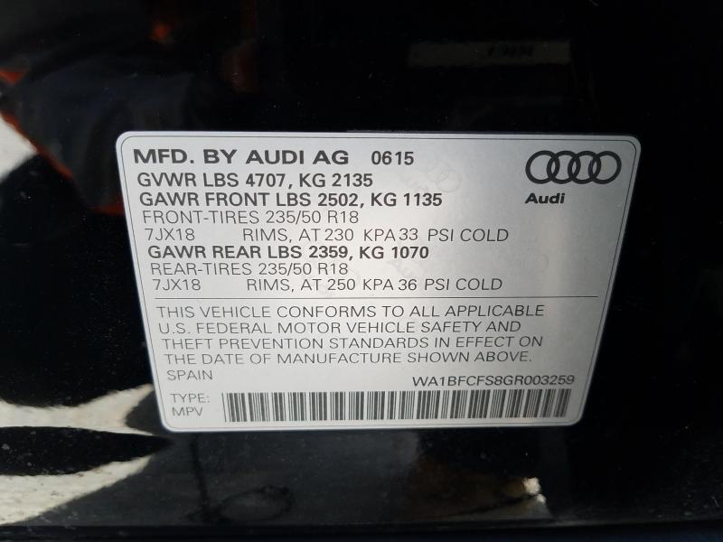 Photo 9 VIN: WA1BFCFS8GR003259 - AUDI Q3 PREMIUM 