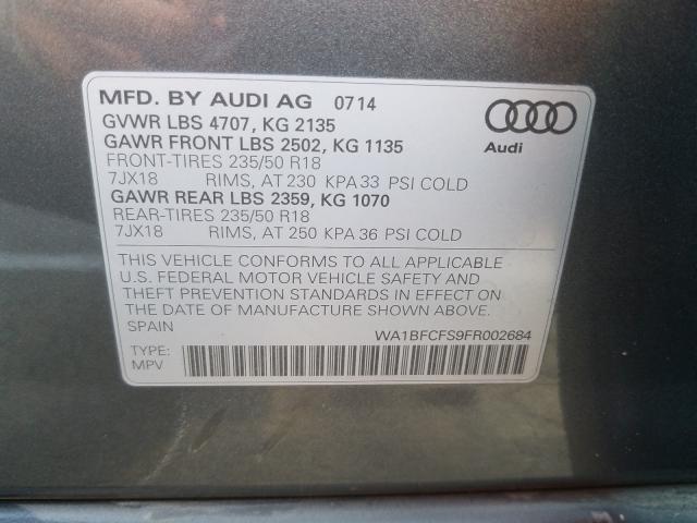 Photo 9 VIN: WA1BFCFS9FR002684 - AUDI Q3 