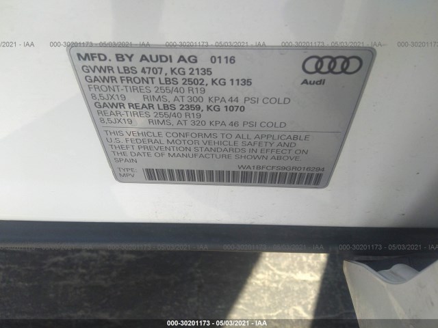 Photo 8 VIN: WA1BFCFS9GR016294 - AUDI Q3 