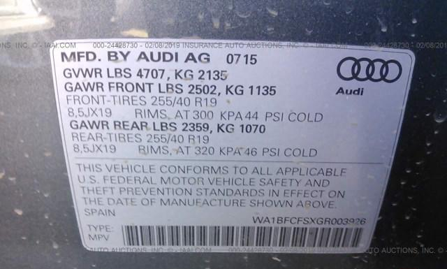 Photo 8 VIN: WA1BFCFSXGR003926 - AUDI Q3 