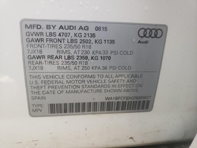 Photo 9 VIN: WA1BFCFSXGR005627 - AUDI Q3 