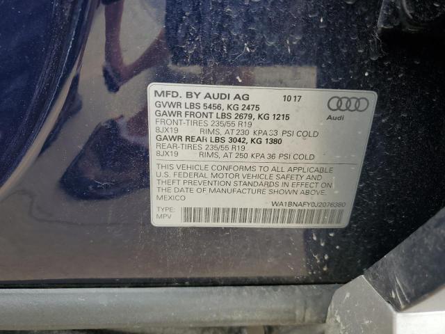 Photo 12 VIN: WA1BNAFY0J2076380 - AUDI Q5 PREMIUM 