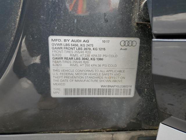 Photo 12 VIN: WA1BNAFY0J2080316 - AUDI Q5 PREMIUM 