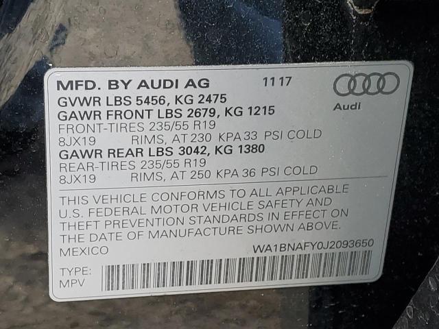 Photo 12 VIN: WA1BNAFY0J2093650 - AUDI Q5 PREMIUM 