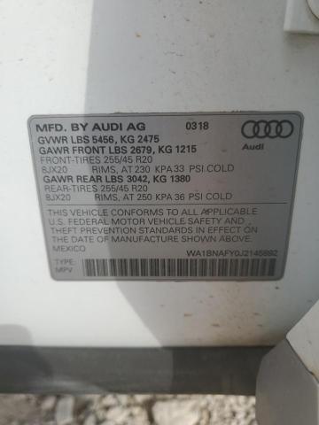 Photo 12 VIN: WA1BNAFY0J2145892 - AUDI Q5 PREMIUM 