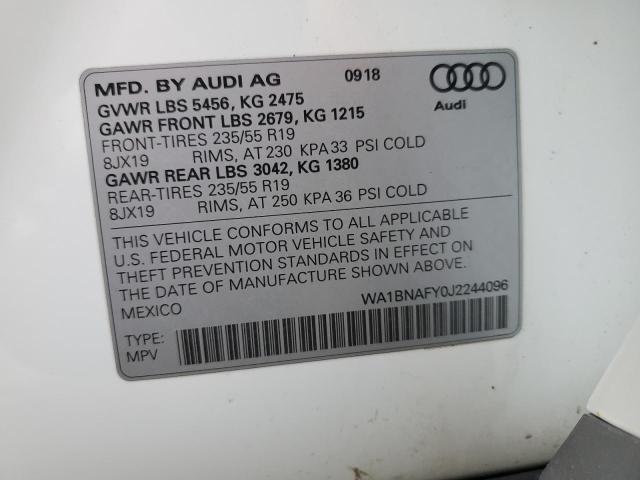 Photo 13 VIN: WA1BNAFY0J2244096 - AUDI Q5 PREMIUM 