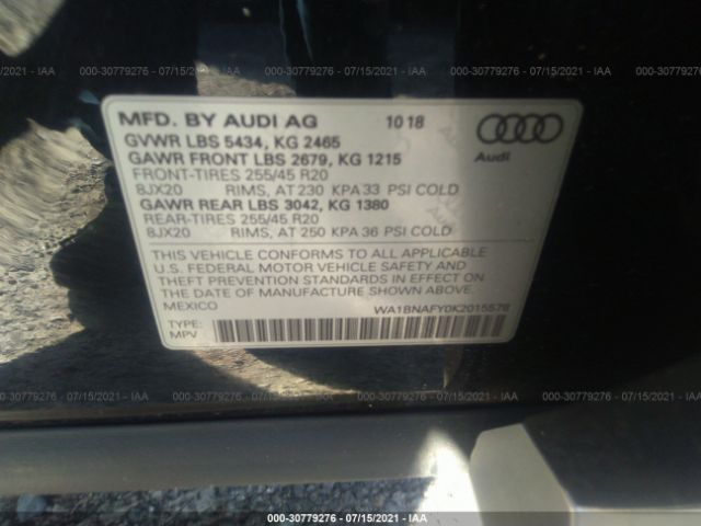 Photo 8 VIN: WA1BNAFY0K2015578 - AUDI Q5 