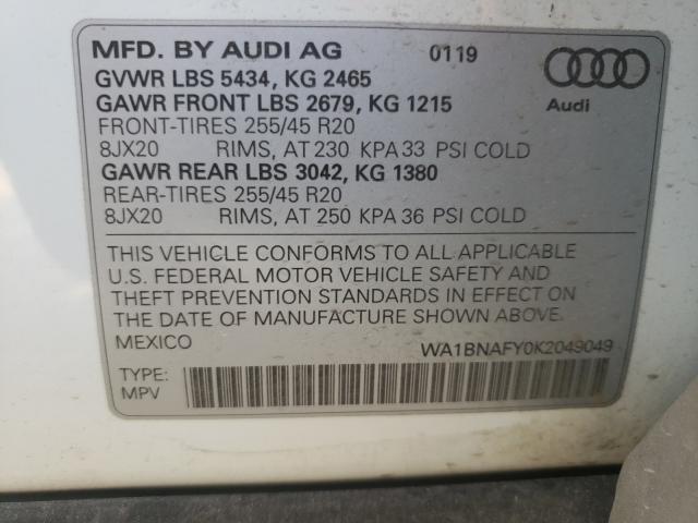 Photo 9 VIN: WA1BNAFY0K2049049 - AUDI Q5 