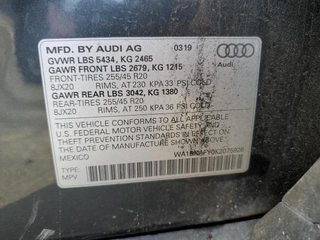 Photo 12 VIN: WA1BNAFY0K2075926 - AUDI Q5 