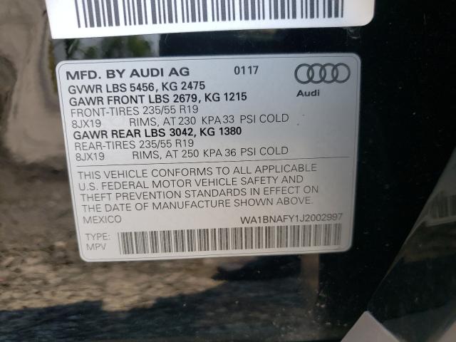 Photo 9 VIN: WA1BNAFY1J2002997 - AUDI Q5 PREMIUM 