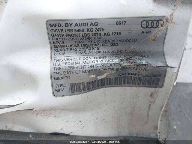 Photo 8 VIN: WA1BNAFY1J2022599 - AUDI Q5 