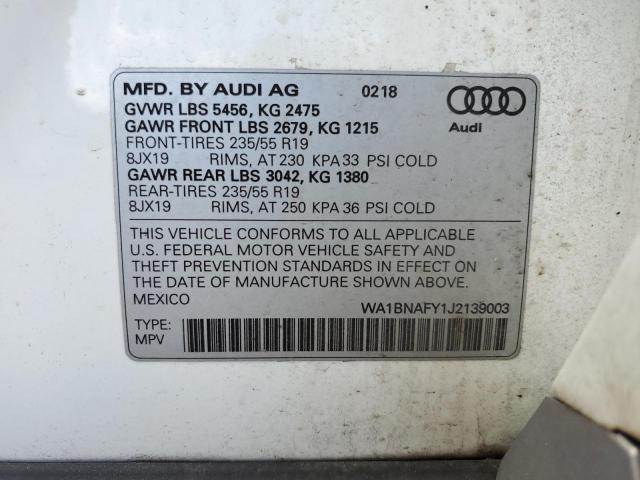 Photo 12 VIN: WA1BNAFY1J2139003 - AUDI Q5 PREMIUM 