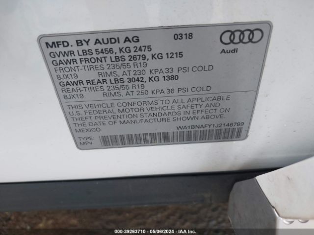 Photo 8 VIN: WA1BNAFY1J2146789 - AUDI Q5 