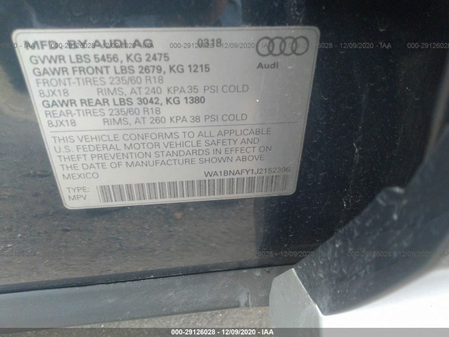 Photo 8 VIN: WA1BNAFY1J2152396 - AUDI Q5 