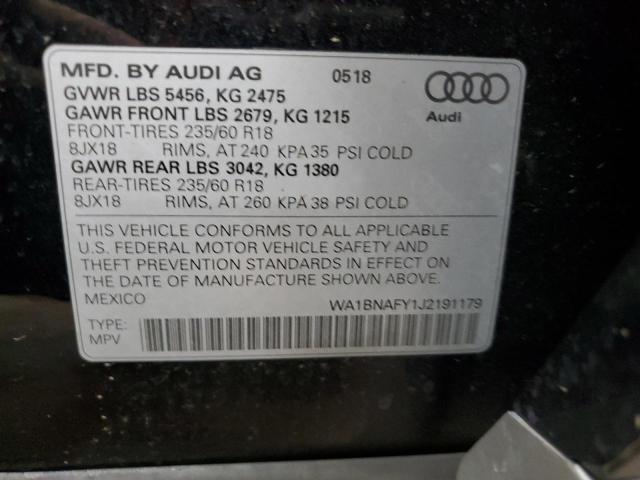 Photo 12 VIN: WA1BNAFY1J2191179 - AUDI Q5 PREMIUM 