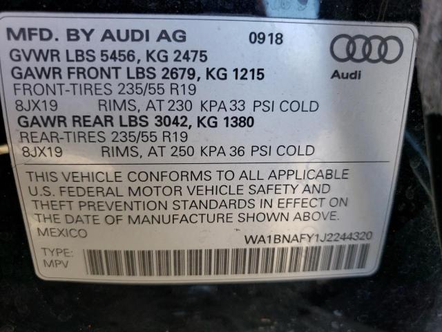 Photo 12 VIN: WA1BNAFY1J2244320 - AUDI Q5 PREMIUM 