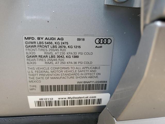 Photo 9 VIN: WA1BNAFY1J2245564 - AUDI Q5 PREMIUM 