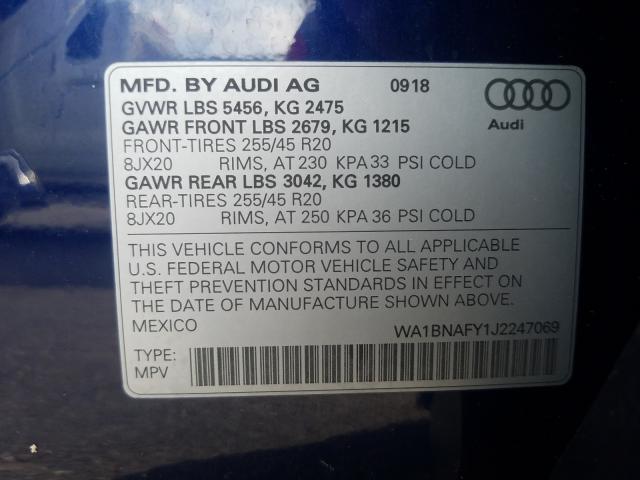 Photo 9 VIN: WA1BNAFY1J2247069 - AUDI Q5 