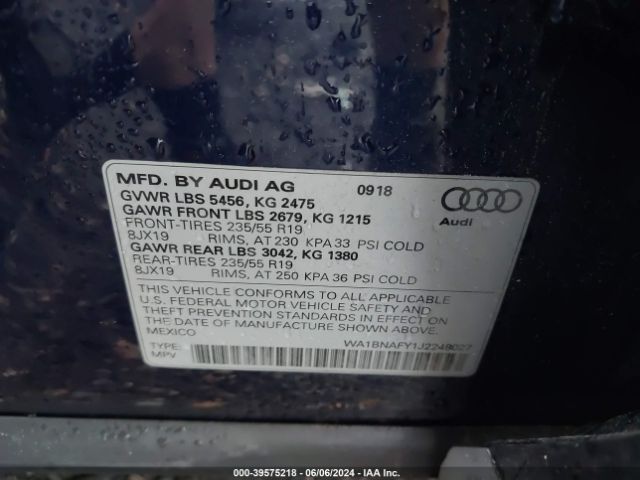 Photo 8 VIN: WA1BNAFY1J2248027 - AUDI Q5 