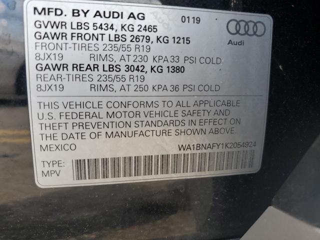 Photo 13 VIN: WA1BNAFY1K2054924 - AUDI Q5 PREMIUM 