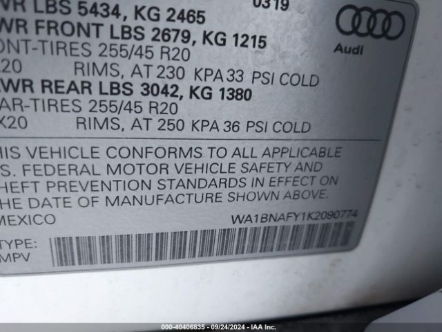 Photo 8 VIN: WA1BNAFY1K2090774 - AUDI Q5 