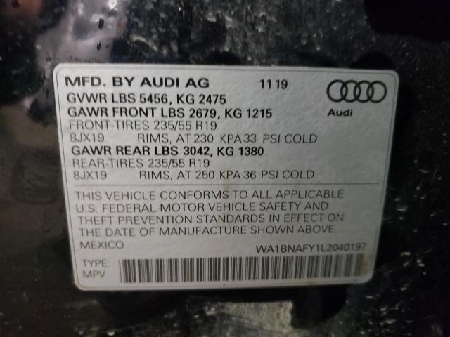 Photo 9 VIN: WA1BNAFY1L2040197 - AUDI Q5 PREMIUM 