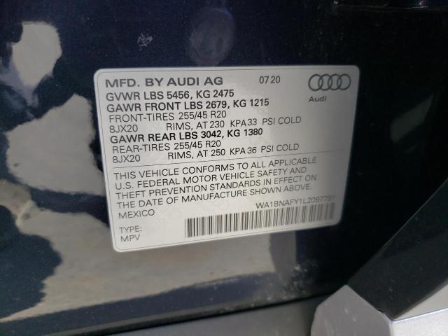 Photo 12 VIN: WA1BNAFY1L2097791 - AUDI Q5 PREMIUM 