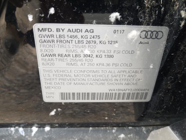 Photo 9 VIN: WA1BNAFY2J2004401 - AUDI Q5 PREMIUM 