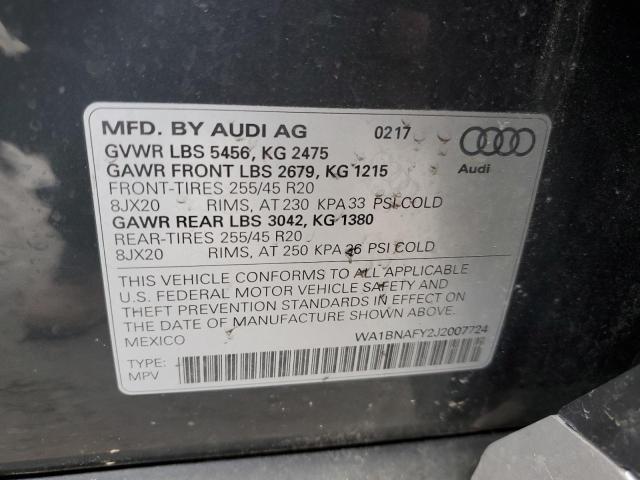 Photo 12 VIN: WA1BNAFY2J2007724 - AUDI Q5 