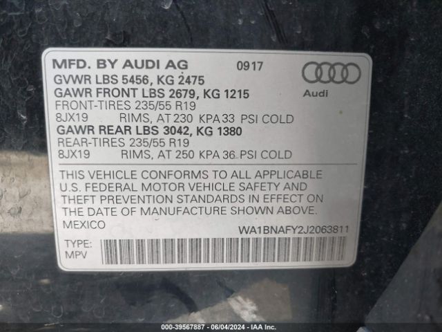 Photo 8 VIN: WA1BNAFY2J2063811 - AUDI Q5 