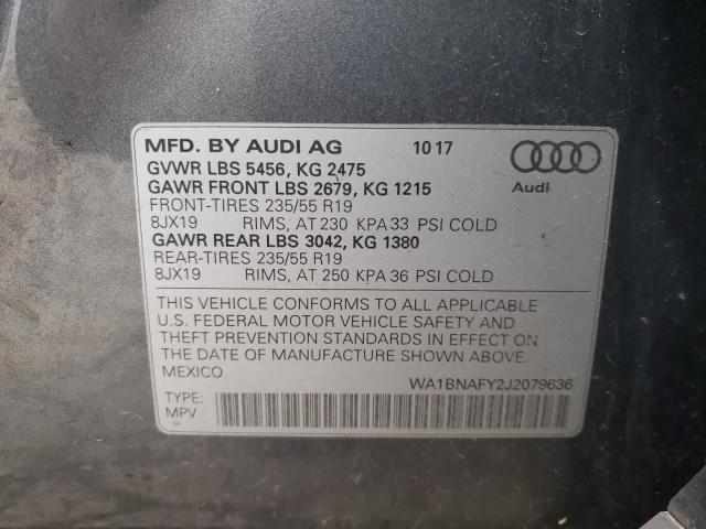 Photo 9 VIN: WA1BNAFY2J2079636 - AUDI Q5 PREMIUM 