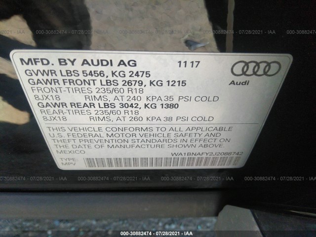 Photo 8 VIN: WA1BNAFY2J2088742 - AUDI Q5 