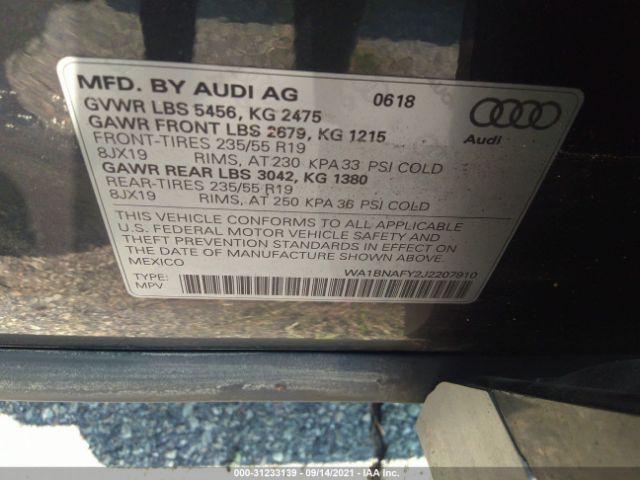 Photo 8 VIN: WA1BNAFY2J2207910 - AUDI Q5 