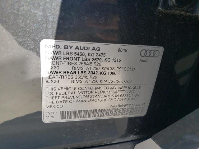 Photo 9 VIN: WA1BNAFY2J2208765 - AUDI Q5 