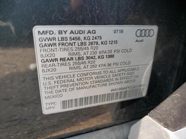 Photo 11 VIN: WA1BNAFY2J2213691 - AUDI Q5 PREMIUM 